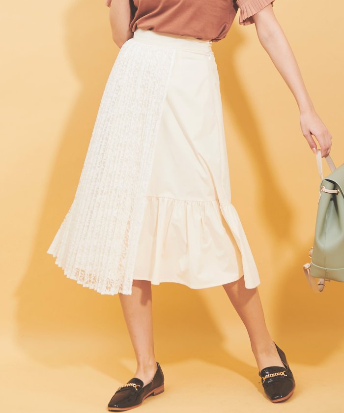 セール プリーツレース切替スカート トランテアン ソン ドゥ モード 31 Sons De Mode Magaseek