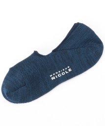 MONSIEUR NICOLE(ムッシュニコル)/鹿の子編みステップインソックス/60ブルー