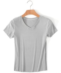 aimoha(aimoha（アイモハ）)/V型 Tシャツ/グレー