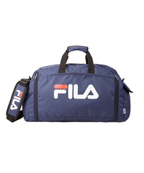 FILA(フィラ)/FILA フィラ ボストンバッグ 50L 修学旅行 林間学校 男子 女子 軽量 拡張 かわいい メンズ レディース 3泊/4泊 7583/ネイビー