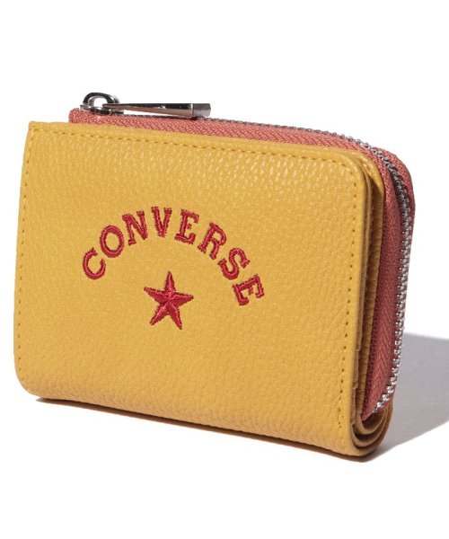 CONVERSE(CONVERSE)/CV L CURVE  FAKE LEATHER WALLET /ｲｴﾛｰ