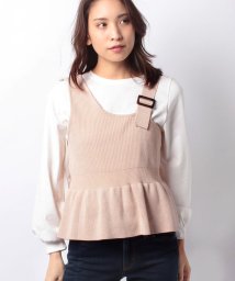 INGNI(イング)/12Gペプラムニットビスチェ+TシャツSET                 /ベージュ