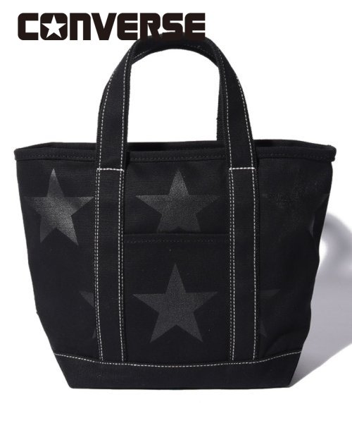 CONVERSE(コンバース)/CONVERSE STAR Print Tote Bag Ssize/ﾌﾞﾗｯｸ