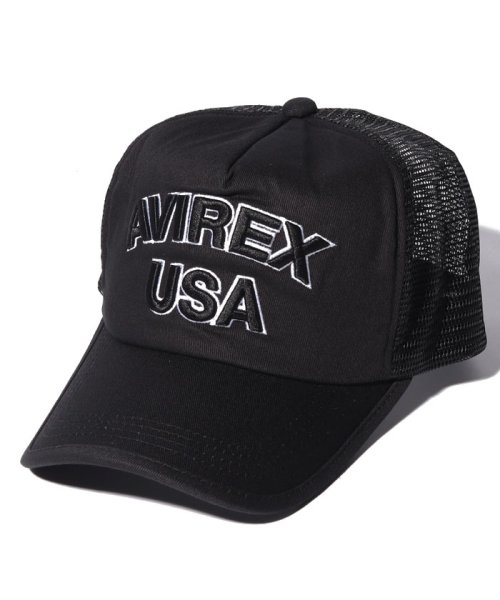 AVIREX(AVIREX)/AX KING SIZE MESH CAP USA/ブラックA