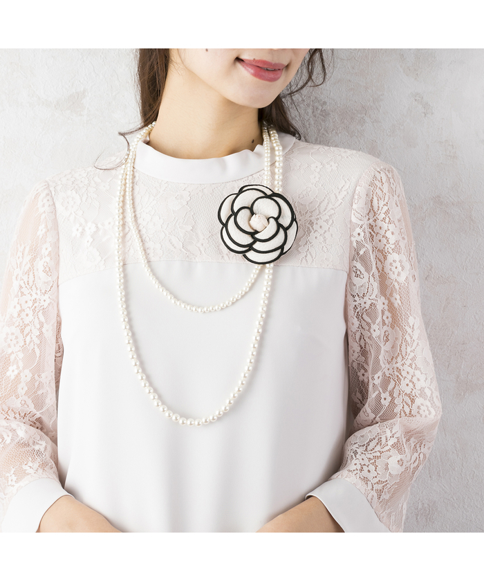 カメリアブローチ付きロングネックレス ローズティアラ Rose Tiara L Size Magaseek