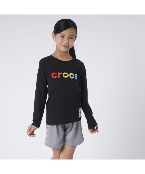 crocs(KIDS WEAR)(クロックス（キッズウェア）)/CROCS 長袖Ｔシャツ/ブラック