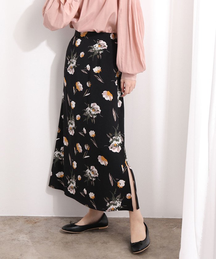 セール 60 Off 大花柄ロングスカート ビス Vis Magaseek