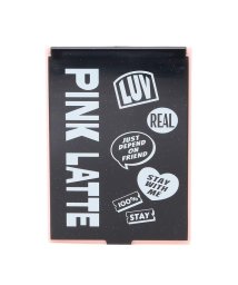 PINK-latte(ピンク　ラテ)/折りたたみメッセージミラー/ブラック（019）