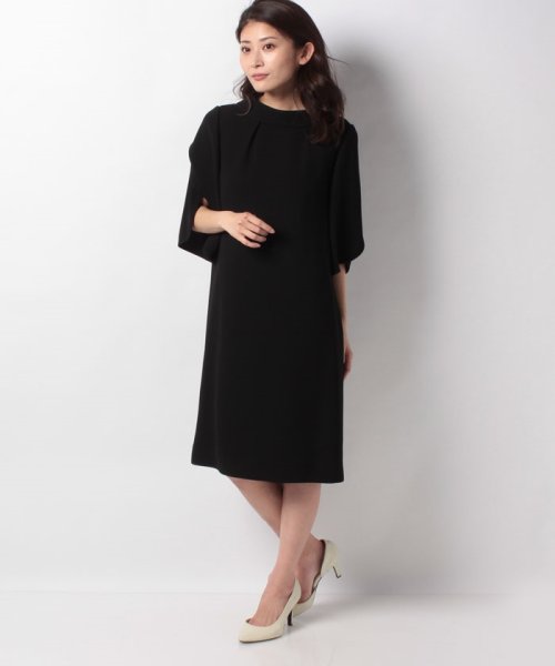 セール 複合ジョーゼット ロールカラーワンピース ピエール カルダン Pierre Cardin Magaseek