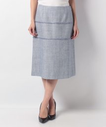 LAPINE BLANCHE(ラピーヌ　ブランシュ)/【セットアップ対応】ラメ混ミックスツィード スカート/ブルー