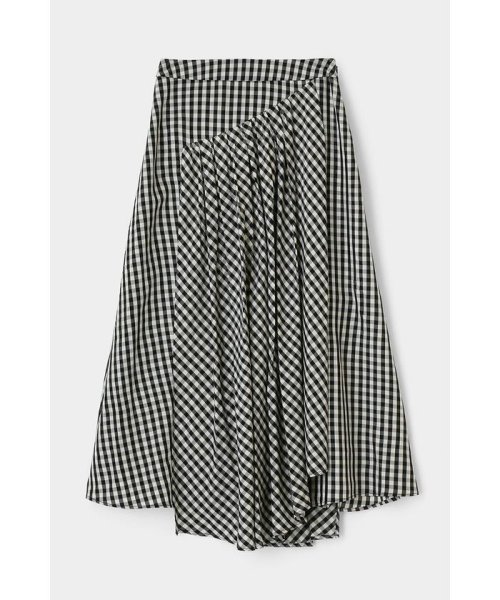 moussy(マウジー)/GINGHAM FLARE スカート/BLK