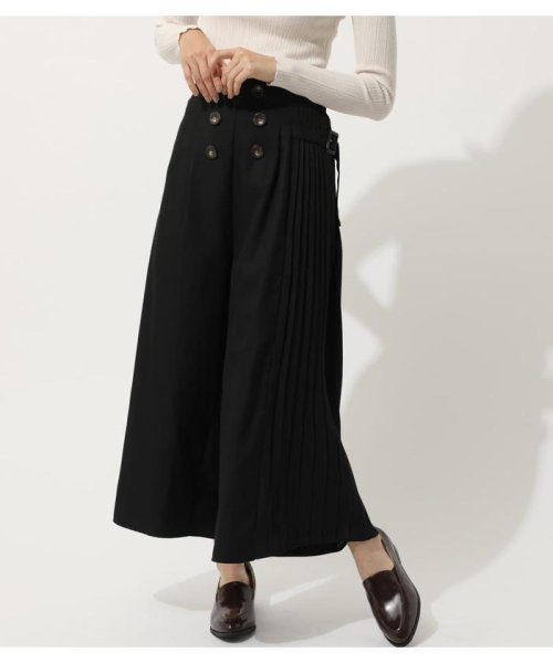 AZUL by moussy(アズールバイマウジー)/SIDE PLEATS TRENCH PANTS/BLK