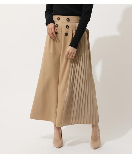 AZUL by moussy(アズールバイマウジー)/SIDE PLEATS TRENCH PANTS/L/BEG1