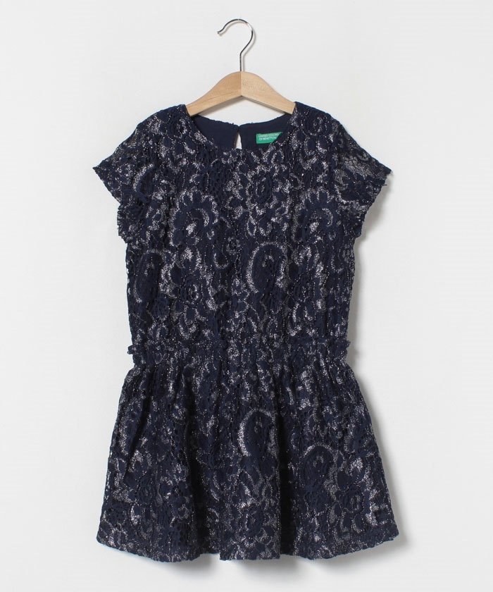 セール 70 Off ラメ半袖レースワンピース ユナイテッド カラーズ オブ ベネトン ガールズ Benetton United Colors Of Benetton Girls Magaseek