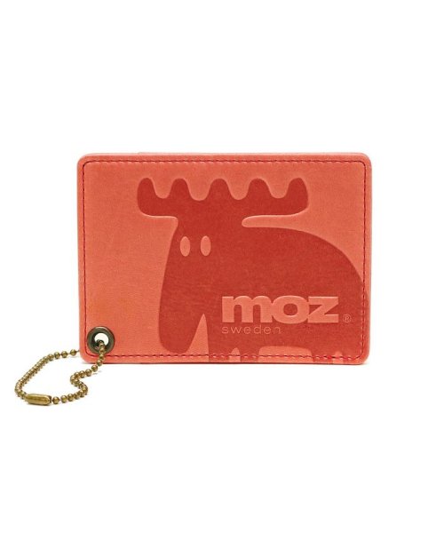 moz(モズ)/モズ パスケース moz 定期入れ ICカード Elk スウェーデン 通学 本革 ZNWE－86004/レッド