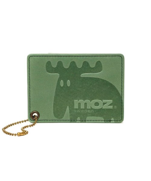 moz(モズ)/モズ パスケース moz 定期入れ ICカード Elk スウェーデン 通学 本革 ZNWE－86004/グリーン