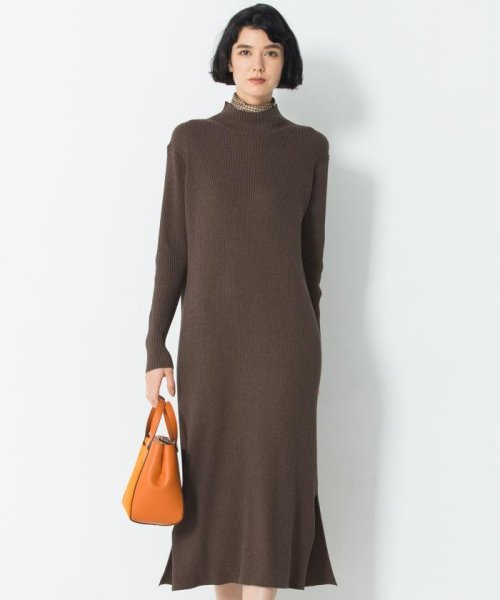 セール 洗える マルベリーシルクコットン リブ ニットワンピース ２３区 大きいサイズ Nijyusanku Large Size Magaseek