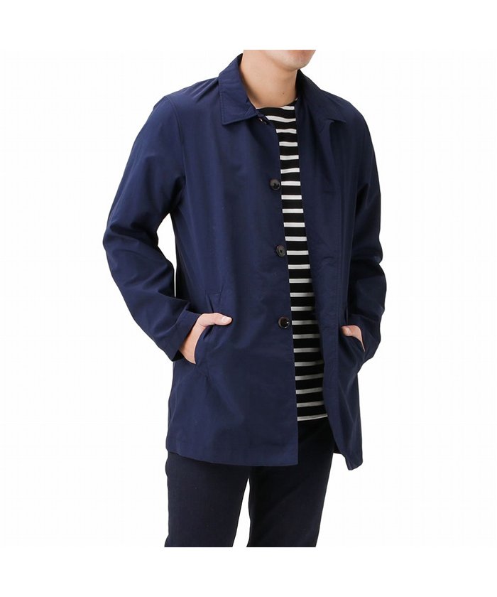 Navy ネイビー ナイロンタスランステンカラーコート 741781c 502921204