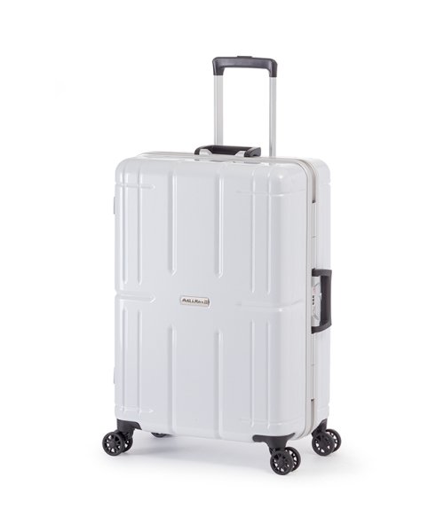 ASIA LUGGAGE(アジアラゲージ)/アジアラゲージ アリマックス2 スーツケース Mサイズ 63L フレームタイプ アルミフレーム 軽量 ALIMAX2 ALI－011R－24 キャリーケース/ホワイト