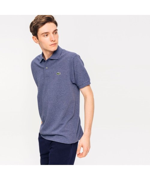 LACOSTE Mens(ラコステ　メンズ)/『L1264』定番半袖ポロシャツ（杢糸）/ラベンダー