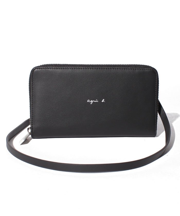 Mh19 08 ストラップ付きウォレット アニエスベー ボヤージュ メンズ Agnes B Voyage Magaseek