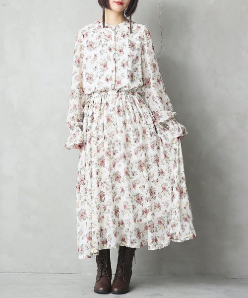 フラワーシフォンワンピース オシャレウォーカー Osharewalker Magaseek