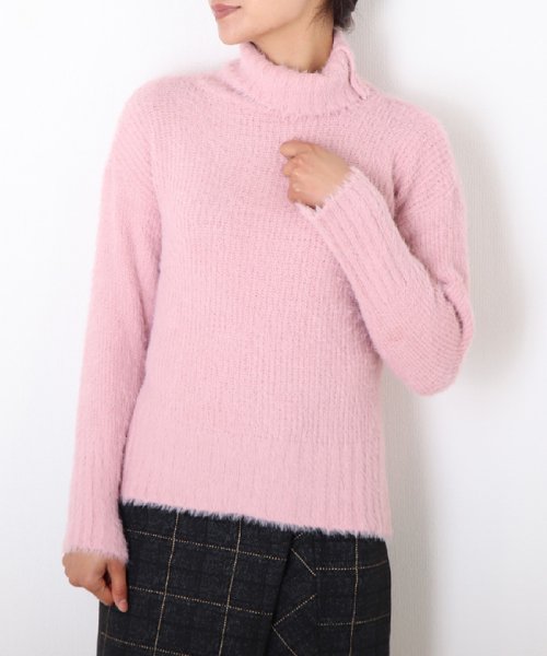 セール シャギーニット ハイネック ニットセーター スリット ニット レディース プルオーバー ミニミニストア Miniministore Magaseek