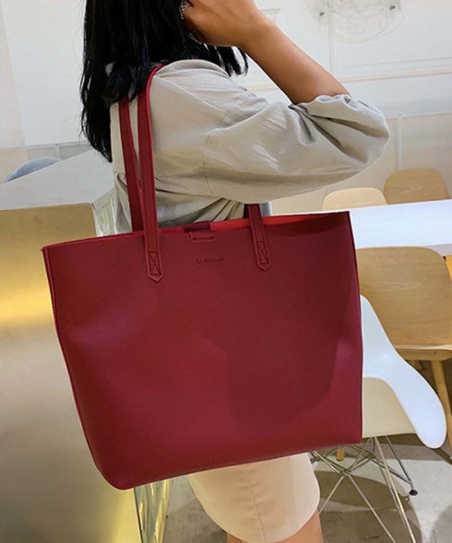 セール トートバッグ レディース ハンドバッグ 肩掛けバッグ ポーチ付き 大容量鞄 A4 韓国 通勤通学 502933002 ミニミニストア Miniministore Magaseek