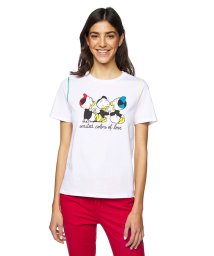 BENETTON (women)(ベネトン（レディース）)/【Disneyコラボ】ディズニーキャラカラーステッチ半袖Tシャツ/ホワイト