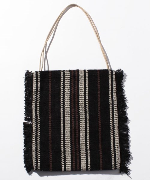 Lilas Campbell(Lilas Campbell)/Chenille Fringe bag/ﾌﾞﾗｯｸ