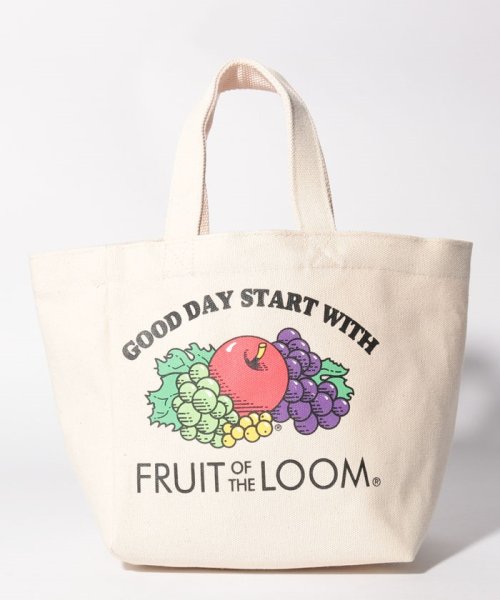 FRUIT OF THE LOOM(フルーツオブザルーム)/FRUIT OF THE LOOM/フルーツオブザルーム　LUNCH TOTE BAG / お弁当 ランチ ミニバッグ お出かけ ピクニック/ｵﾌﾎﾜｲﾄ