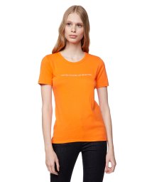 BENETTON (women)(ベネトン（レディース）)/ロゴクルーネック半袖Tシャツ・カットソー/オレンジ