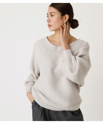 AZUL by moussy(アズールバイマウジー)/2WAY RIB SWITCH KNIT TOPS/L/BEG1