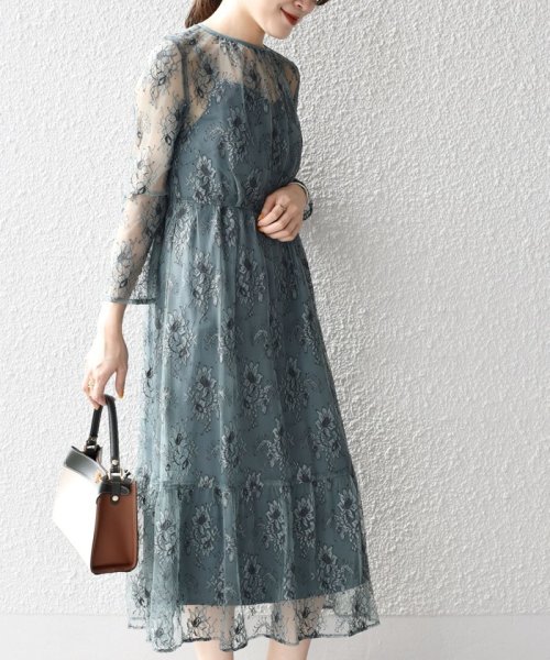 Little Black レースフレアワンピース パーティー用 シップス ウィメン Ships Women Magaseek