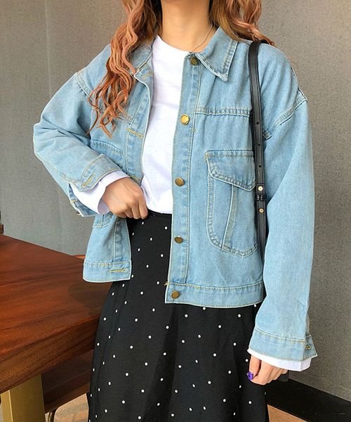 セール デニムジャケット レディース アウター カジュアル ジージャン 秋 冬 秋物 ショッピングゴー Shoppinggo Magaseek
