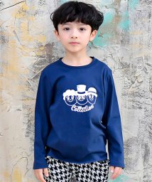 子供服Bee(子供服Bee)/プリント長袖Tシャツ/ネイビーA