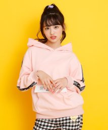JENNI belle(ジェニィベル)/ミニ裏毛配色フラップパーカー/ピンク