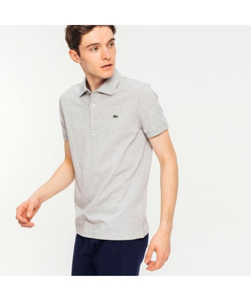 LACOSTE Mens(ラコステ　メンズ)/スリムフィットソリッドポロシャツ（半袖）/グレー