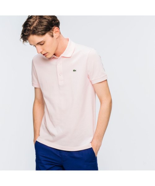 LACOSTE Mens(ラコステ　メンズ)/スリムフィットソリッドポロシャツ（半袖）/ライトピンク