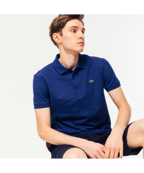 LACOSTE Mens(ラコステ　メンズ)/スリムフィットソリッドポロシャツ（半袖）/ダークパープル