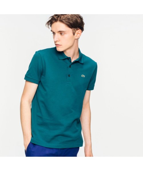 LACOSTE Mens(ラコステ　メンズ)/スリムフィットソリッドポロシャツ（半袖）/ターコイズブルー