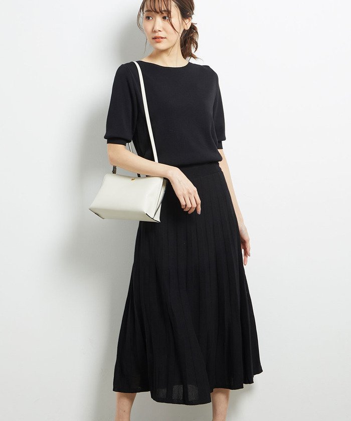 セール ボートネックニットプリーツワンピース ロペピクニック Rope Picnic Magaseek