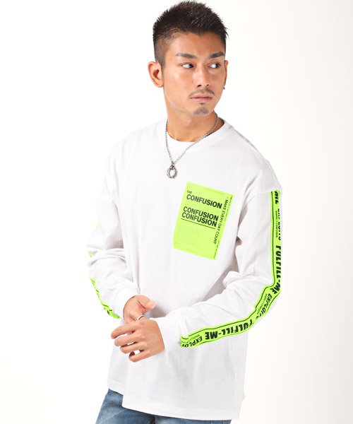 蛍光ラインbigロンt Tシャツ メンズ ロンt ビッグシルエット プリント Bitter ビター系 ラグスタイル Luxstyle Magaseek 蛍光ラインbigロンt Tシャツ メンズ ロンt ビッグシルエット プリント Bitter ビター系 ラグスタイル Luxstyle Magaseek