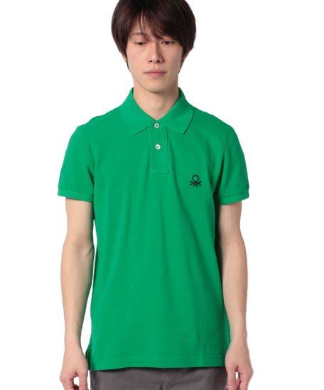 BENETTON (mens)(ベネトン（メンズ）)/スリムフィットポロシャツ/グリーン