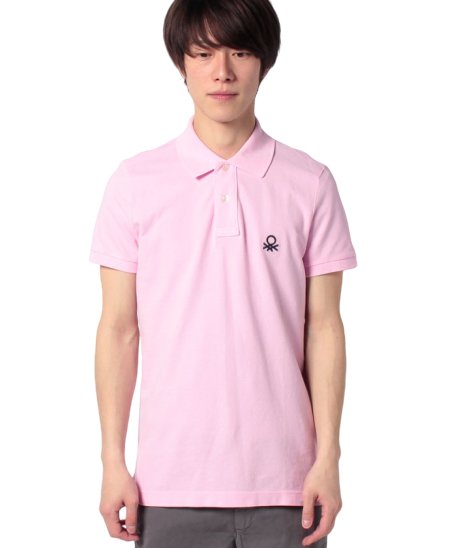 BENETTON (mens)(ベネトン（メンズ）)/スリムフィットポロシャツ/ピンク