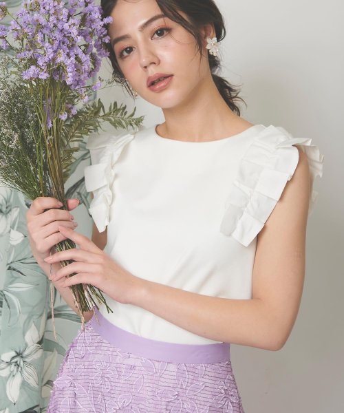 セール 美人百花7月号掲載 美人百花6月号掲載 Ray5月号掲載 肩フリルカットソー ノエラ Noela Magaseek