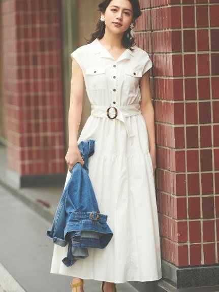 セール 美人百花7月号掲載 Non No7 8月号掲載 サファリロングワンピース ノエラ Noela Magaseek
