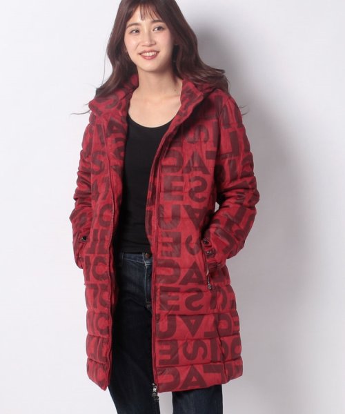 Desigual(デシグアル)/WOMAN WOVEN PADDED LONG OVERCOAT/レッド系