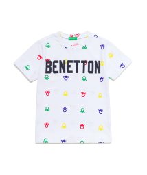 BENETTON (UNITED COLORS OF BENETTON BOYS)(ユナイテッド　カラーズ　オブ　ベネトン　ボーイズ)/総柄ロゴTシャツ・カットソー/ホワイト