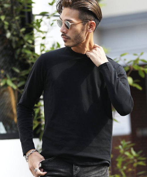 セール コットンuネックロンt ロンt メンズ Tシャツ 無地 長袖 ロングtシャツ 長袖tシャツ Uネック ジギーズショップ Jiggys Shop Magaseek